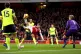 Arsenal's Lucas Torreira scores his side's first goal, and w