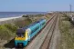 An Arriva Wales train passes Abergele Station in North Wales