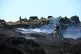Firefighters tackle a large fire on Ilkley Moor in West York