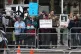 CND protesters demonstrate opposite Westminster Abbey, ahead