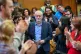 Labour leader Jeremy Corbyn is applauded as he arrives in th