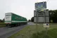 A poster calling for 'No EU Frontier' on the border between 