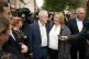 Labour Party leader Jeremy Corbyn celebrates with newly elec