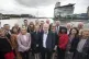 Former leader Jeremy Corbyn (centre) with members of his sha