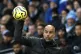 Guardiola gets stuck in on the touchline during the 2-1 win