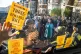 Liberal Democrat leader Jo Swinson speaks to Extinction Rebe