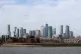 A view across the River Thames of the financial district in 