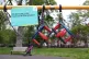Activity equipment in the children's playground area of a pa