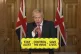 Screen grab of Prime Minister Boris Johnson during a media b