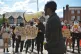 People take part in a Black Lives Matter protest in Shirley,