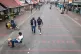 People walk over two metre social distancing markings at Rid