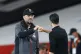 Liverpool manager Jurgen Klopp greets Arsenal manager Mikel 