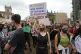 Protesters against widespread downgrading of A-level results