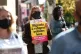 Demonstrators take part in a Refugees Welcome and Black Live