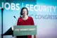 Frances O'Grady, General Secretary of the TUC speaking at th