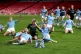 Manchester City celebrate with the trophy after the Women's 