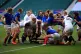 England's Poppy Cleall (hidden) scores a try during the test