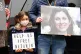 Nazanin Zaghari-Ratcliffe's daughter Gabriella at a protest 