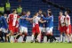 Rangers' Glen Kamara argues with Slavia Prague's Ondrej Kude