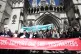 Former post office workers celebrate outside the Royal Court