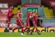 Liverpool's Thiago Alcantara (right) celebrates scoring thei