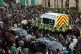 Lawyer Aamer Anwar speaks to protesters blocking the road as