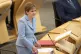 SNP leader Nicola Sturgeon in the main chamber after being r