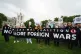 A Stop the War demonstration in Parliament Square, London, i