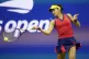 Emma Raducanu in action during the US Open