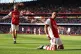 Arsenal's Pierre-Emerick Aubameyang celebrates scoring again