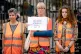 Members of Insulate Britain attempt to hand in a letter for 