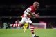 Arsenal's Alexandre Lacazette celebrates scoring the late eq
