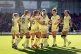Arsenal women celebrate a goal 