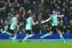 Brighton and Hove Albion's Dan Burn (right) celebrates scori