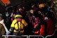 A group of people are brought in to Dover, Kent, onboard the