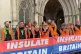 Insulate Britain protesters outside the Royal Courts of Just