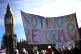 People take part in a rally against the Elections Bill in Pa