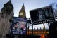 Demonstrators outside the Houses of Parliament, London, prot