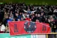 HOME AND AWAY: Arsenal fans in the stands at the end of the 