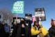 URGENCY: People in Parliament Square, London, take part in t