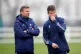 Leeds United manager Jesse Marsch (left) and coach Franz Sch