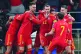 Gareth Bale is congratulated by his teammates after scoring 
