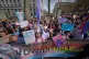 People take part in a demonstration outside Downing Street i