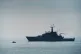 Royal Navy patrol ship HMS Tyne with her support vessel on p