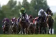 Chillingham ridden by Kevin Stott (left) wins the Ben and Ma