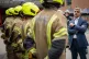 Mayor of London Sadiq Khan meets new recruits at a Fire stat