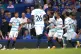 Chelsea's Jorginho (left) celebrates scoring their side's fi