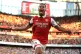 Arsenal's William Saliba celebrates his side's second goal o