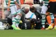 Celtic goalkeeper Joe Hart received treatment for a head inj
