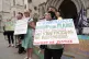Protesters outside the High Court in London demonstrate agai